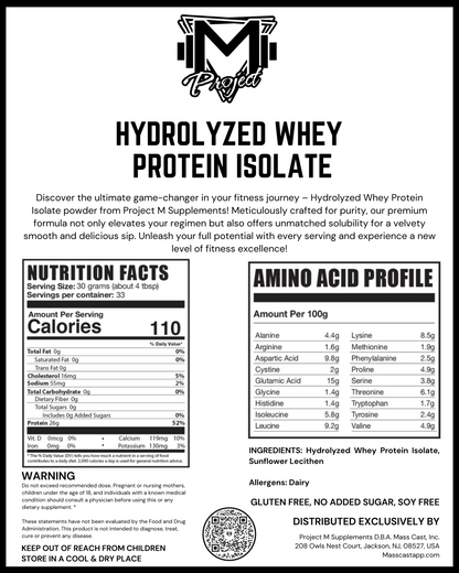 Hydrolyzed Whey Protein Isolate