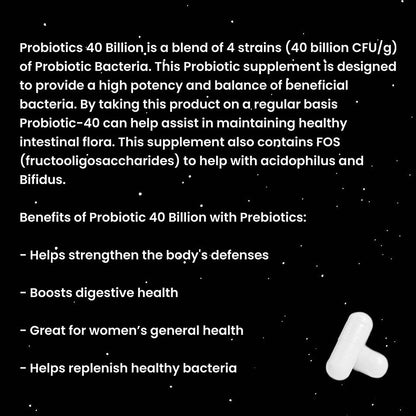 Probiotic 40 Billion w/ Prebiotics by Project M